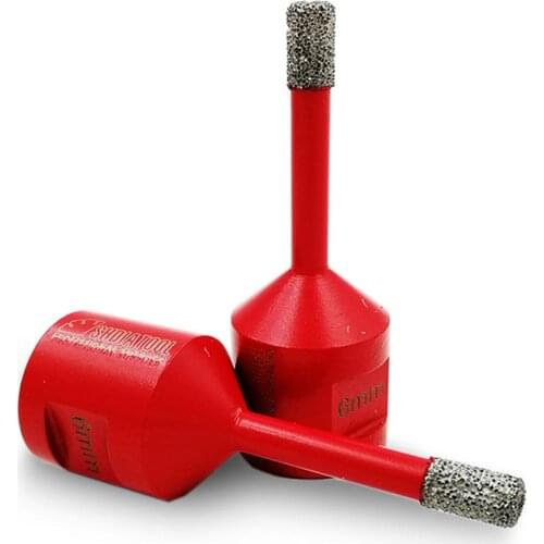 SHDIATOOL 2pcs 6mm Vacuum Brazed Diamond Drilling drill Bit Dry porcelain tile Drill Core Bit granite, marble hole saw M14 Crown