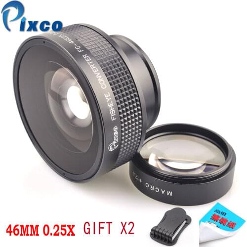 46MM 0.25X Super Macro Wide Angle Fisheye Lens for Canon NIKON PENTAX DSLR SLR Camera 46MM thread lens