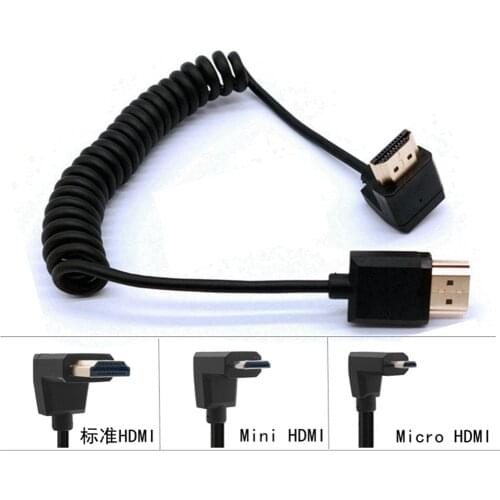 Standard HDMI cable 2.0 telescopic spring camera monitor connected to Panasonic GH5 Astro Boy 4K HD cable
