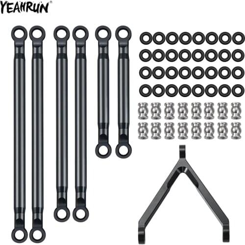 YEAHRUN Aluminum Alloy Steering Link Rod Set Linkage Pull Rod For 1/24 Axial SCX24 AXI00002 RC Crawler Car Upgrades Parts