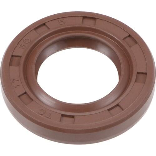 Uxcell Oil Seal 17mm Inner Dia 30mm OD 5mm Thick Fluorine Rubber Double Lip Seals