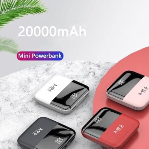 Power Bank 20000mAh Dual USB Type C Portable Charger PowerBank 20000 mAh External Battery For Xiaomi iPhone Samsung Poverbank