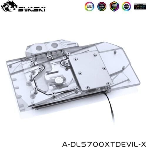 Bykski GPU Water Block For Dataland Power Colour 5700XT Red Devil /Dragon GPU Cooler ,A-DL5700XTDEVIL-X