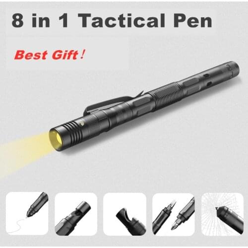 High Quality Defence Personal Tactical Pen Self Defense Pen Tool Multipurpose Aviation Aluminum Anti-skid Portable EDC Tools Pen