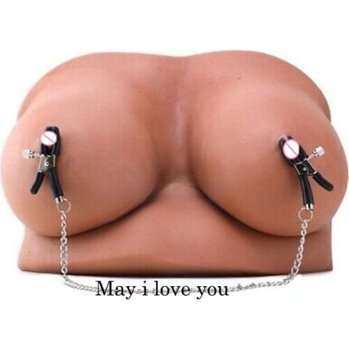 Stainless Steel Chain Nipple Clamps, Clit Pincher,Clip On Sex Bondage,Boob Clitoris Pincher,Adult Toys For Woman