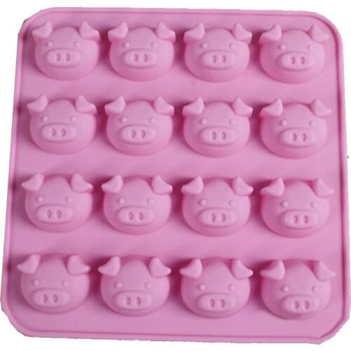 16 Hole Lovely Pig Cake Mold ValentineS Day Gift Box Chocolate Mold Candy Cube Ice Tray Baking Cake Decoration Tools SQ0529