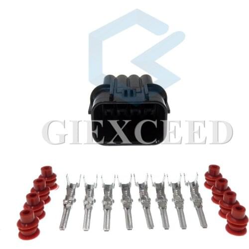 2 Sets 8 Pin 6181-6850 LED Headlight Speaker Socket Male Waterproof Connector For Honda Civic Odyssey XRV VEZEL