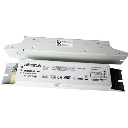 2pcs 110V/220V 50-60Hz 2X36W T8 2 Lamp Electronic Ballast RS-EU236B RS-P236