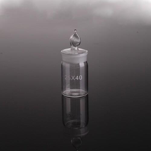 2pcs 25x40mm Glass Weighing Bottle In Low Form Glass Weighing Specific Gravity Bottle