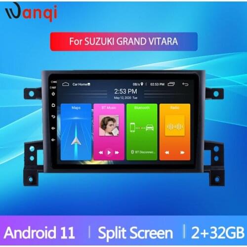 Wanqi Car GPS Navigation Multimedia Player For Suzuki Grand Vitara 2005-2015 Android 10 Car Radio WiFi Bluetooth Mirror Link