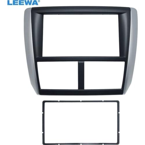 LEEWA Car 2DIN Refitting Radio Stereo DVD Frame Fascia Dash Panel Installation Kits Conversion For Subaru Forester/Impreza