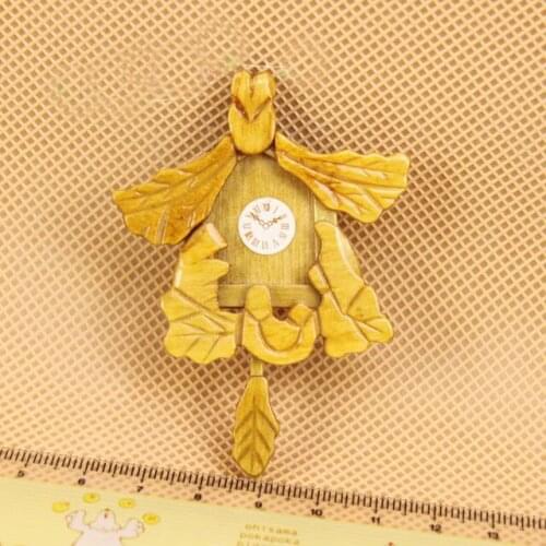 G05-X135 children baby gift Toy 1:12 Dollhouse mini Furniture Miniature wooden lovely clock 1pcs