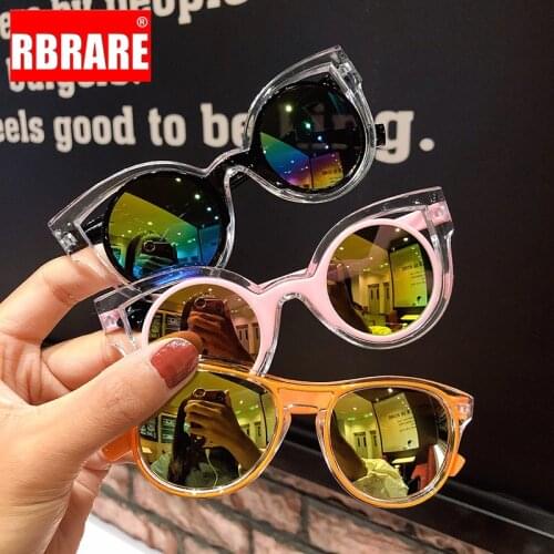 RBRARE Cute Cartoon Children Sunglasses Baby Personality Boys and Girls Toy Sunshade Mirror Sunglasses for Kids Shades Glasses