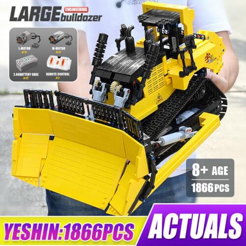 APP Remote Control City Engineering Dozer Toys Motorized Bulldozer Building Blocks Brick RC Truck for Children Birthday Gift