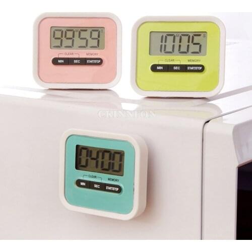 DHL 50PCS Digital Magnetic LCD Timer Racing Kitchen Home Countdown Alarm Clock Stop Watch