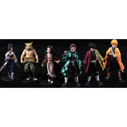 Anime Demon Slayer Kamado Tanjirou Kamado Nezuko Hashibira Inosuke Agatsuma Zenitsu PVC Action Figure Model Kids Toys Doll