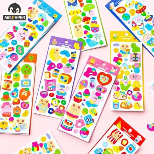 Mr Paper 8 Designs 1 Pc/bag Ins Style Haha Story Series Creative Cute Handbook DIY Decorative Collage Material Sticker