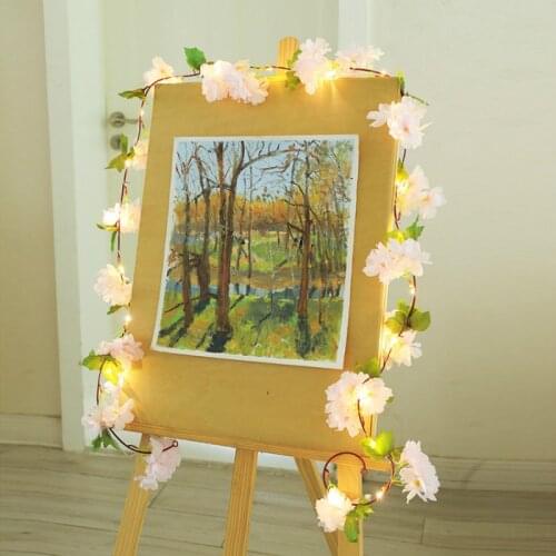 2m 20leds Artificial Flowers Leds String Lights Fairy Garland Christmas Decorations Home Outdoor Battery Lamp Noel Wedding Decor