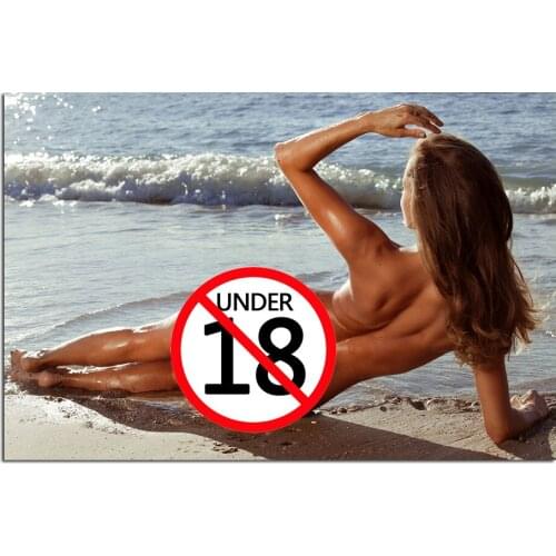 Artistic Paintings Beautiful Model on the Beach Wall Art Picture Canvas Posters and Prints for Living Room Decor