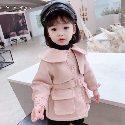 Girls Jackets Plush Fur New Girls Coat Medium Long Coat Baby Girl Winter Clothes Toddler Girl Fall Clothes 2020