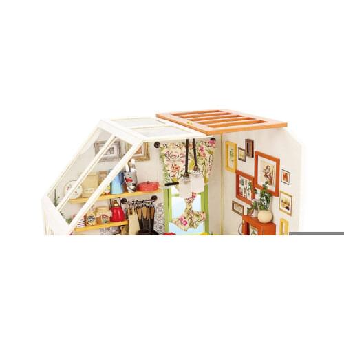Robotime DIY Miniature House Doll House Kits Dollhouse with Furniture Toys for Children Best Gift for Girls DG105