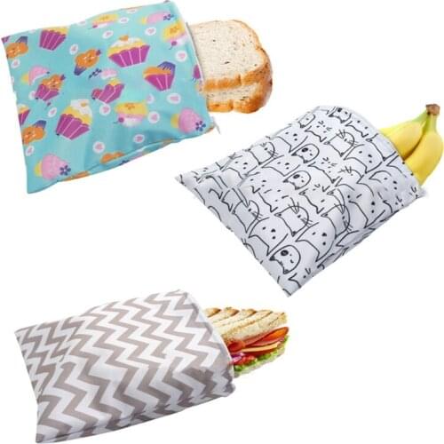 Reusable Sandwich Snack Bags Lunch Bread Bag Waterproof Portable Food Storage Bags Pouch For School Camping Work Travel baby bag