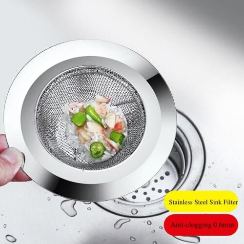 Stainless Steel Strainer Sink Strainer Household Bathtub Kitchen Sink Strainer Anti-clogging