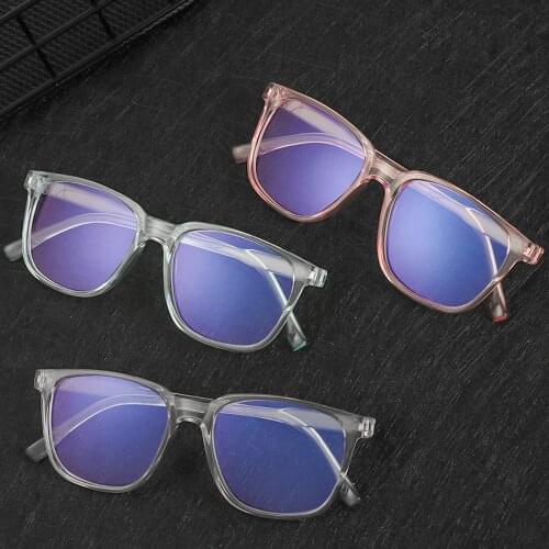 Fashion Transparent Frame Eyewear Anti Blue Light Glasses Unisex Vision Care Office Computer Goggles Blue Ray Blocking Glasses