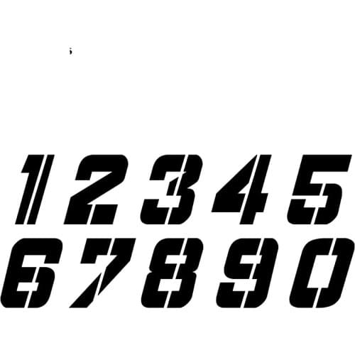 Personalized Vinyl Die Cut Number Neon Fluorescent Sticker for Car Motor Bike Truck Laptop Helmet