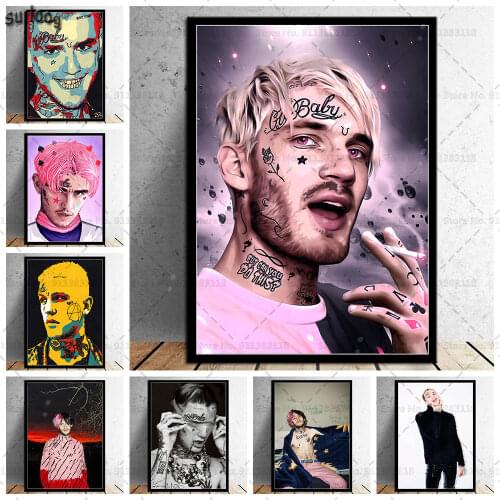 RIP Lil Peep Hip Hop Star Poster Prints Canvas Painting Wall Art Posters Picture for Living Room Home Decoration