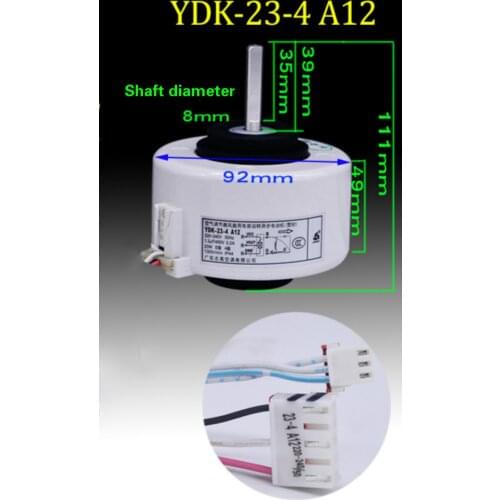 Applicable Chigo 2P hang air conditioning indoor plastic motor YDK-23-4 A12 original short axis reverse 23W
