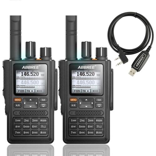 2pcs ABBREE AR-F8 GPS Walkie Talkie high power 136-520MHz Frequency CTCSS DNS Detection huge led display 10km long range