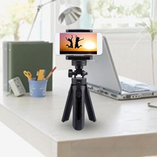Portable Mini Tripod Holder For Mobile Phone Camera 360 Degree Rotatable Tripod Stand With Mobile Phone Clip Self-timer Bracket
