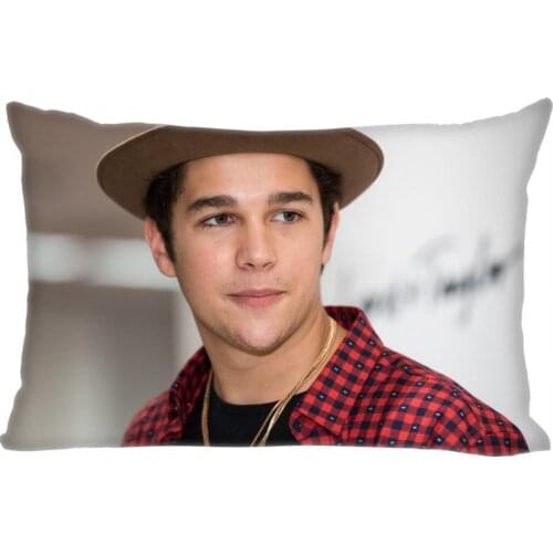 Hot Sale Austin Mahone Rectangle Pillowcase Custom Home textile Zipper Pillowcase Pillow Cover Size 45x35cm (one side) Print