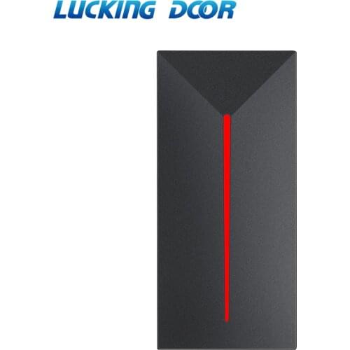 Access Control Reader 13.56MHZ/125KHZ Proximity Small Card Reader IP68 Waterproof Long Range RFID Card Reader Black Color R6