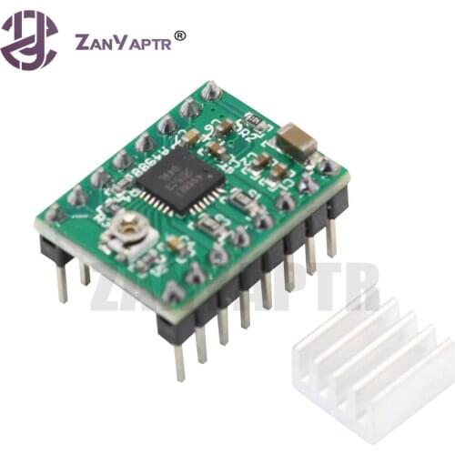 1Pc 3D Printer Reprap Stepper Driver A4988 Stepper Motor Driver Module with Heatsink For 3D Printer