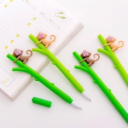 Super Adorable Monkey Climbing Cute Pen 0.5 Black Students Pen Stationery Wholesale