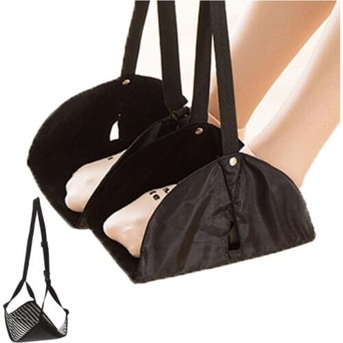 Comfy Hanger Travel Airplane Footrest Hammock Made with Premium Memory Foam Foot Resting Hammock for Travel Office