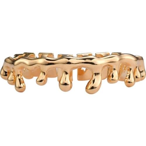 Hip Hop Fang Teeth Grillz Water Drop Bottom Teeth Caps Mouth Tooth Cosplay Jewelry