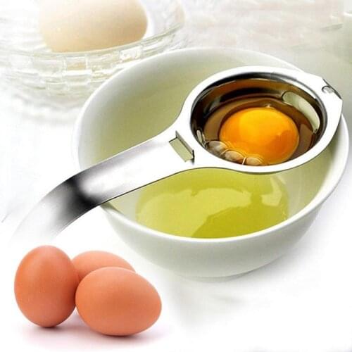 1PCS Stainless Steel Egg White Separator Tools Eggs Yolk Filter Gadgets Baking Accessories Separating Funnel Spoon Kitchen Tools
