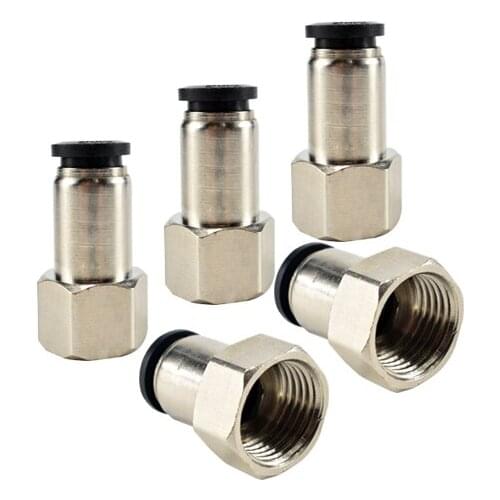 10PCS Pneumatic Fast Internal Thread Through Trachea Joint PCF 4 6 8 10 12 14 16 M5 Fitting