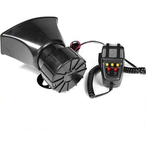 100W 12V 7 Sound Loud Car Alarm Police Fire Horn Siren PA Speaker MIC System Car Motorcycle Horn 7 Tone Siren Horn