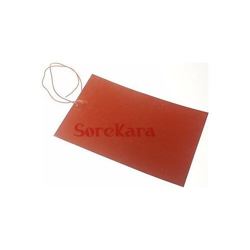 220V AC 100x300mm 150W Rectangle Flexible Waterproof Silicon Heater Pad For Oil Tank Electrical Wires