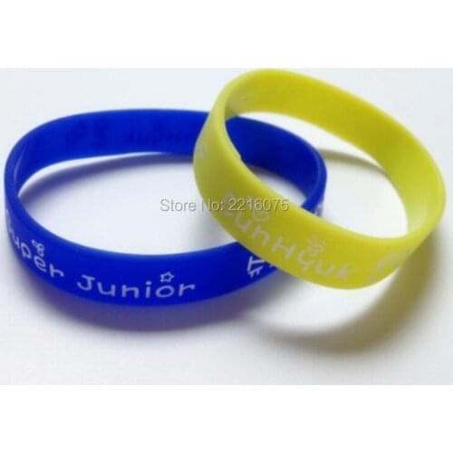 300pcs K-POP Super Junior SJ EunHyuk wristband silicone bracelets free shipping by DHL express