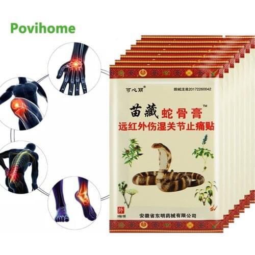 40pcs Snake Oil Extract Plaster Pain Relief Patch Back Neck Knee Ache Orthopedic Joints Chinese Herbal Medical Stickers C2311