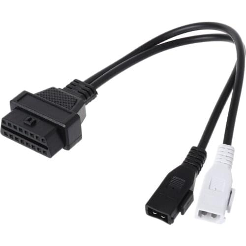 2X2 16 Pin Female OBD2 Auto diagnostic connector transfer cable fits many vehicles