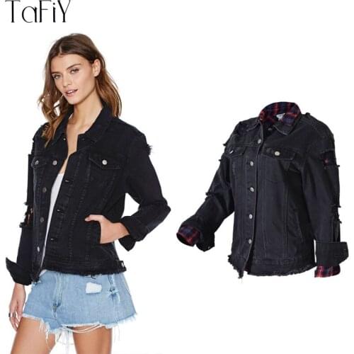 BAZLAIMS Womens Denim Jackets