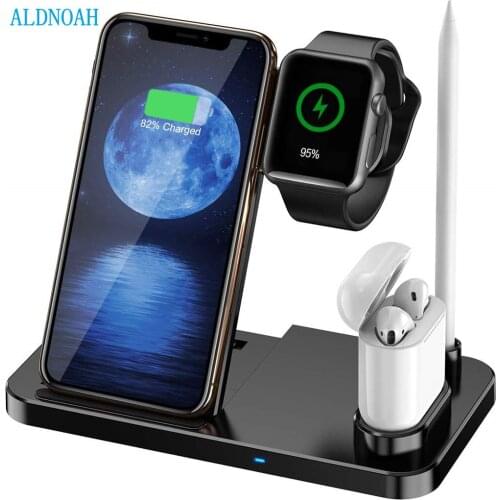 Wireless Charger 4 in 1 Fast Charging Station for Apple Watch Airpods Pro For iPhone 12 12 Pro 11 11 Pro 8 X and Samsung