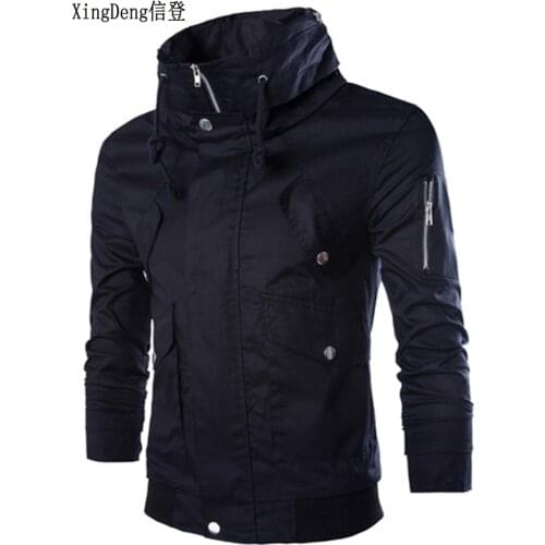 XingDeng 2018 Brand Mens Autumn Clothing Slim Fit High Quality Man Jackets Zipper Warm Cotton top coat Male fashion Jacket