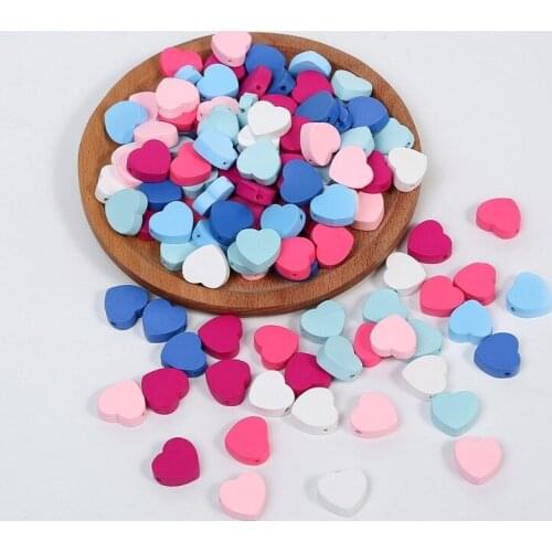 50pcs 17mm Star Natural Wood Spacer Beads Mixed Colors Wooden Square Loose Beads for Jewelry Making